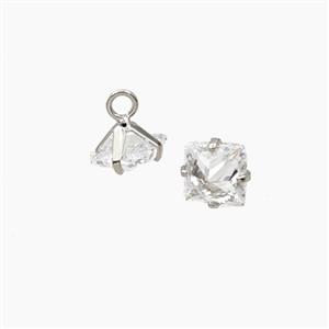 Copper Pendant Pave Zircon, Gold Plated, approx 7-8mm [FD27497]