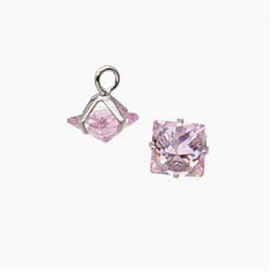 Copper Pendant Pave Zircon, Gold Plated, approx 7-8mm [FD27498]
