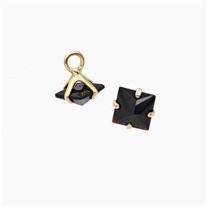 Copper Pendant Pave Zircon, Gold Plated, approx 6-7mm [FD27504]
