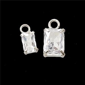 Copper Pendant Pave Zircon, Gold Plated, approx 4x6mm [FD27509-4X6MM]