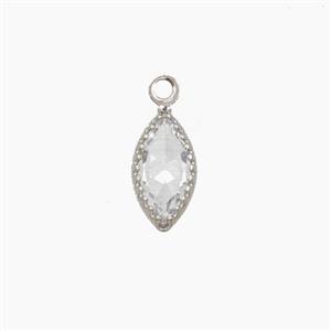 Copper Pendant Pave Zircon, Gold Plated, approx 5x9mm [FD27511]