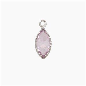Copper Pendant Pave Zircon, Gold Plated, approx 5x9mm [FD27513]