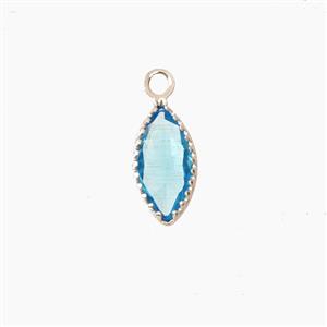 Copper Pendant Pave Zircon, Gold Plated, approx 5x9mm [FD27514]