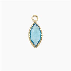 Copper Pendant Pave Zircon, Gold Plated, approx 5x9mm [FD27523]