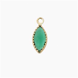 Copper Pendant Pave Zircon, Gold Plated, approx 5x9mm [FD27526]