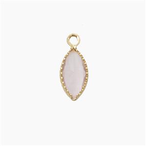 Copper Pendant Pave Zircon, Gold Plated, approx 5x9mm [FD27527]
