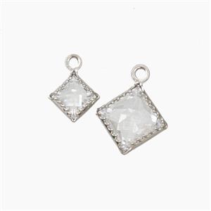 Copper Pendant Pave Zircon, Gold Plated, approx 5-6mm [FD27529-6MM]