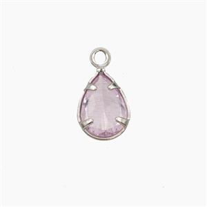 Copper Pendant Pave Zircon, Gold Plated, approx 6x8mm [FD27534]