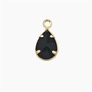Copper Pendant Pave Zircon, Gold Plated, approx 6x8mm [FD27538]