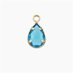 Copper Pendant Pave Zircon, Gold Plated, approx 6x8mm [FD27540]