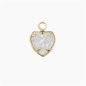 Copper Pendant Pave Zircon, Gold Plated, approx 7mm [FD27552]