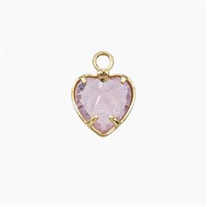 Copper Pendant Pave Zircon, Gold Plated, approx 7mm [FD27553]