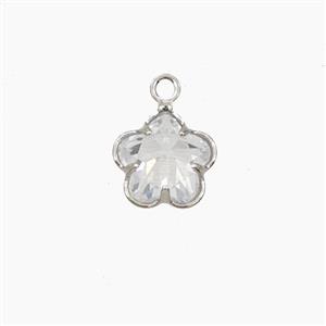 Copper Pendant Pave Zircon, Gold Plated, approx 7mm [FD27555]