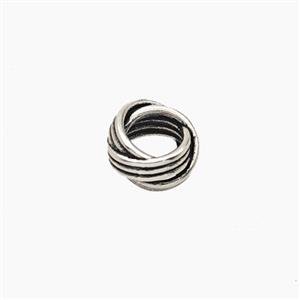 Copper Ring Beads Large Hole Mobius Antique Silver, approx 10mm, 5mm hole [FD27604]