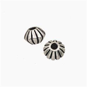 Copper Bicone Beads Antique Silver, approx 7.5mm [FD27605]