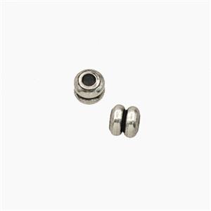 Copper Rondelle Beads Antique Silver, approx 4mm [FD27610]