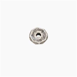 Copper Heishi Spacer Beads Faceted Antique Silver, approx 5.5mm [FD27612]