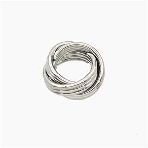 Copper Rings Beads Large Hole Platinum Plated, approx 15mm, 8mm hole [FD27615]