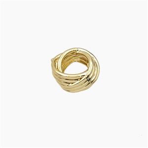 Copper Rings Beads Large Hole Gold Plated, approx 10mm, 5mm hole [FD27618]