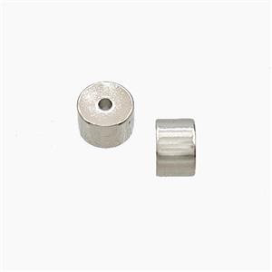 Copper Column Beads Platinum Plated, approx 4x6mm [FD27629]