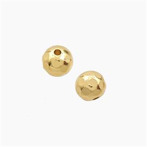 Copper Round Beads Faceted Gold Plated, approx 6.5mm [FD27634]