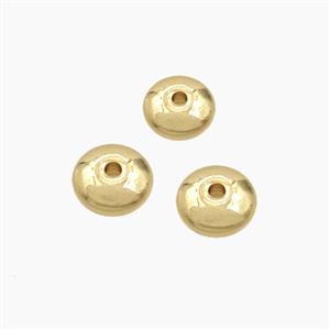 Copper Rondelle Beads Smooth Gold Plated, approx 4x7.5mm [FD27636]