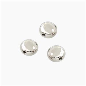 Copper Button Beads Platinum Plated, approx 6mm [FD27639]