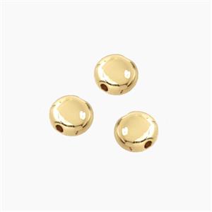 Copper Button Beads Gold Plated, approx 6mm [FD27640]