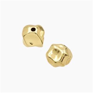 Copper Beads Freeform Gold Plated, approx 7mm [FD27644]