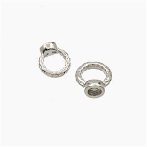 Copper Rings Bail Platinum Plated, approx 7mm [FD27649]