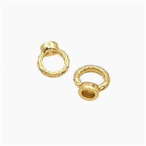 Copper Rings Bail Gold Plated, approx 7mm [FD27650]