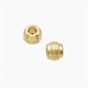 Copper Tube Beads With Screw Large Hole Gold Plated, approx 6mm, 3mm hole [FD27654]