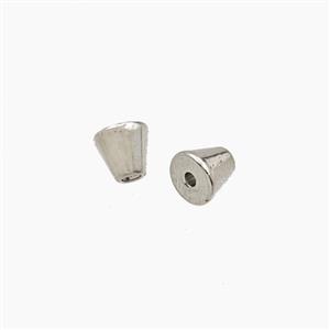 Copper Funnel Beads Platinum Plated, approx 4-5mm [FD27661]