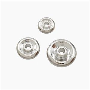 Copper Heishi Spacer Beads Platinum Plated, approx 10mm [FD27663-10MM]