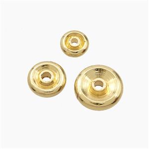 Copper Heishi Spacer Beads Gold Plated, approx 10mm [FD27664-10MM]