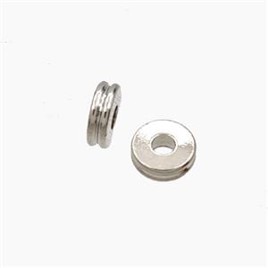 Copper Heishi Spacer Beads Platinum Plated, approx 6mm [FD27683]