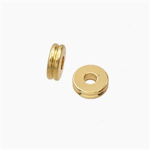 Copper Heishi Spacer Beads Gold Plated, approx 6mm [FD27684]