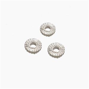 Copper Heishi Spacer Beads Platinum Plated, approx 5mm [FD27687]