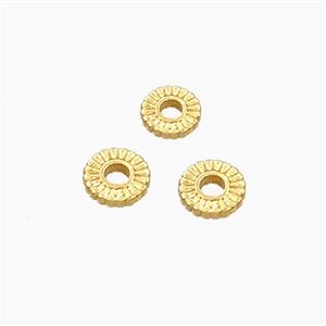 Copper Heishi Spacer Beads Gold Plated, approx 5mm [FD27688]