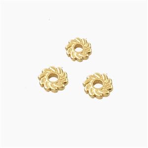 Copper Flower Spacer Beads Gold Plated, approx 5mm [FD27690]
