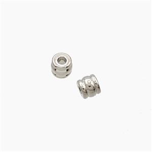Copper Tube Beads Platinum Plated, approx 3-3.5mm [FD27691]
