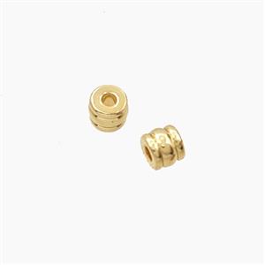 Copper Tube Beads Gold Plated, approx 3-3.5mm [FD27692]