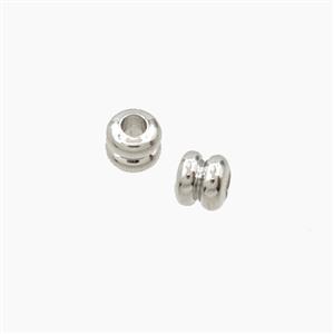 Copper Tube Beads Platinum Plated, approx 3.5-4mm [FD27693]