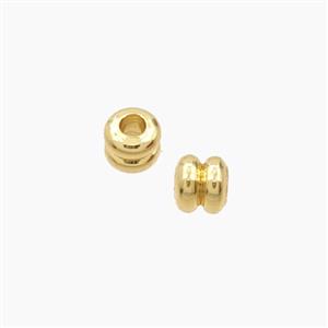 Copper Tube Beads Gold Plated, approx 3.5-4mm [FD27694]