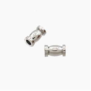 Copper Tube Beads Platinum Plated, approx 3-5mm [FD27695]