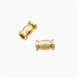 Copper Tube Beads Gold Plated, approx 3-5mm [FD27696]