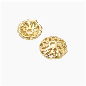 Copper BeadCaps Gold Plated, approx 7mm [FD27702]