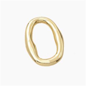 Copper Oval Connector Gold Plated, approx 13-19mm [FD27704]