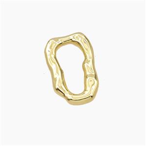 Copper Oval Connector Gold Plated, approx 10-16mm [FD27706]