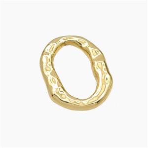 Copper Oval Connector Gold Plated, approx 11.5-15mm [FD27708]